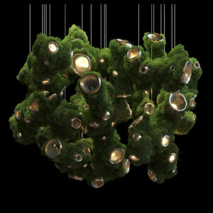 Suspended phytomodule with lighting Vargov Design